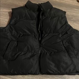 Womans Black Puffer Vest